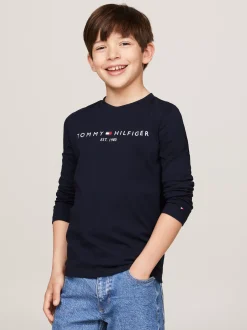 Topy I T-Shirty|T-Shirty I Koszulki Polo*Tommy Hilfiger Longsleeve Z Logo DESERT SKY
