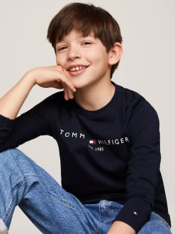 Topy I T-Shirty|T-Shirty I Koszulki Polo*Tommy Hilfiger Longsleeve Z Logo DESERT SKY