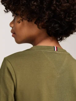 Topy I T-Shirty|T-Shirty I Koszulki Polo*Tommy Hilfiger Longsleeve Z Logo UTILITY OLIVE