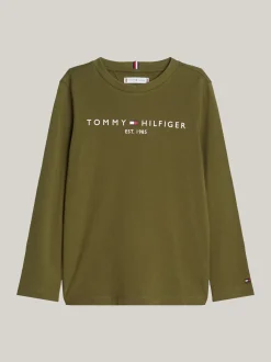 Topy I T-Shirty|T-Shirty I Koszulki Polo*Tommy Hilfiger Longsleeve Z Logo UTILITY OLIVE