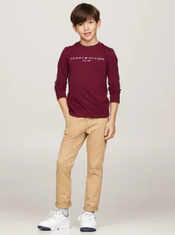 Topy I T-Shirty|T-Shirty I Koszulki Polo*Tommy Hilfiger Longsleeve Z Logo DEEP ROUGE