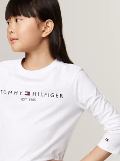 Topy I T-Shirty|T-Shirty I Koszulki Polo*Tommy Hilfiger Longsleeve Z Logo WHITE