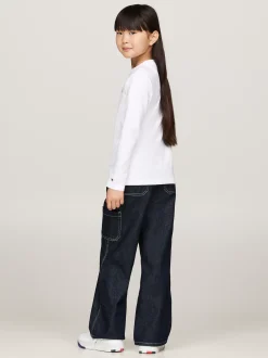 Topy I T-Shirty|T-Shirty I Koszulki Polo*Tommy Hilfiger Longsleeve Z Logo WHITE