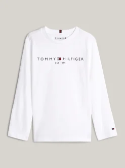 Topy I T-Shirty|T-Shirty I Koszulki Polo*Tommy Hilfiger Longsleeve Z Logo WHITE