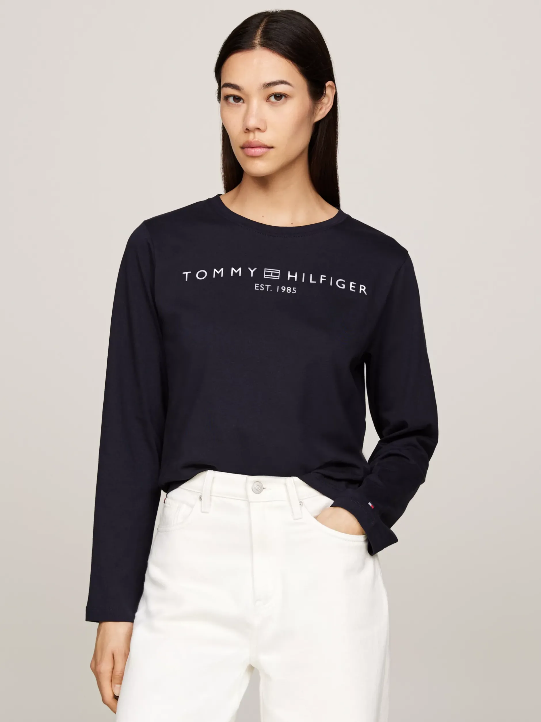 T-Shirty*Tommy Hilfiger Longsleeve Z Logo DESERT SKY