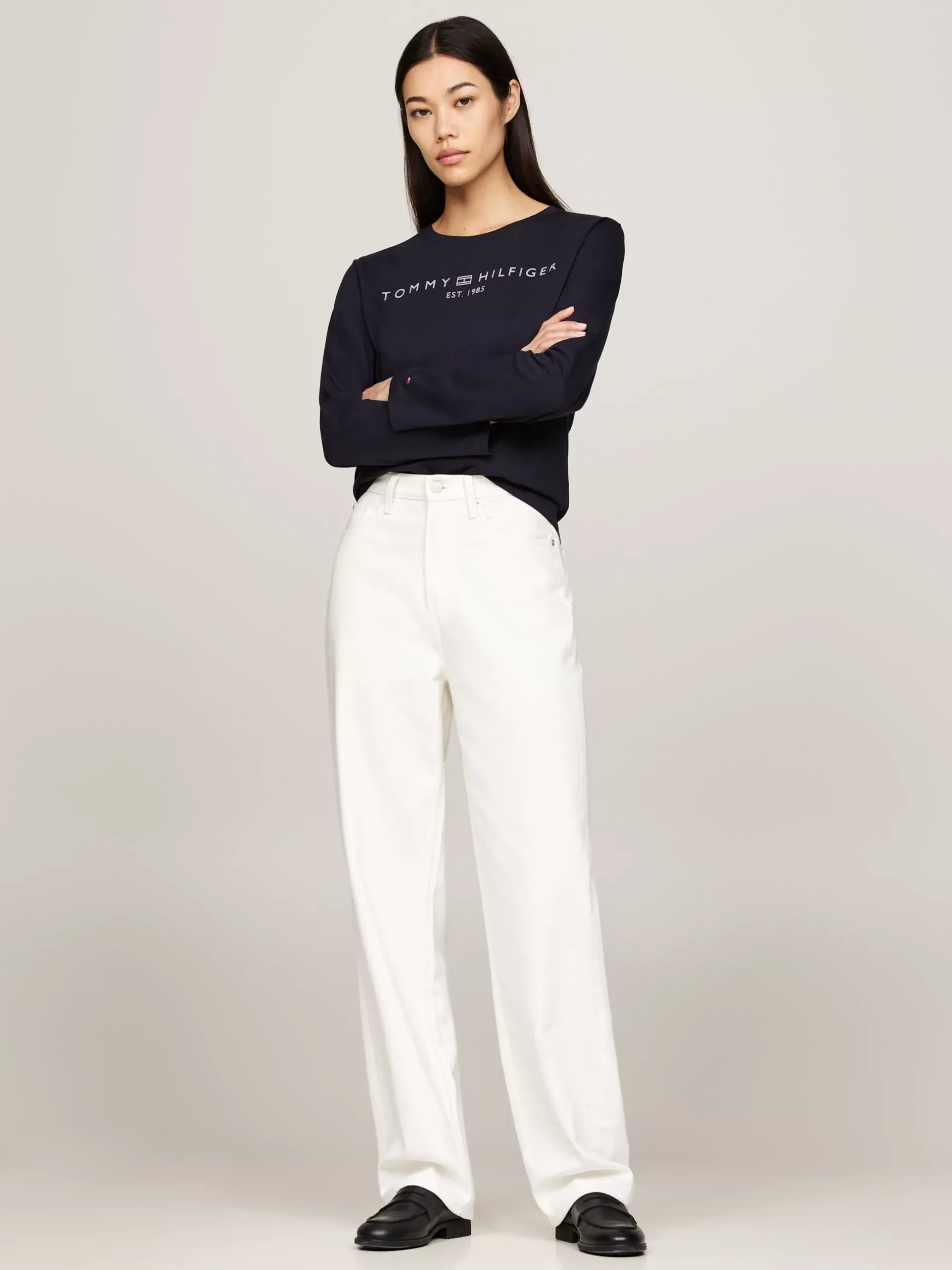 T-Shirty*Tommy Hilfiger Longsleeve Z Logo DESERT SKY