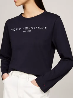 T-Shirty*Tommy Hilfiger Longsleeve Z Logo DESERT SKY