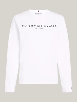 T-Shirty*Tommy Hilfiger Longsleeve Z Logo TH OPTIC WHITE