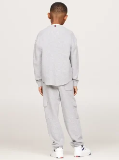 T-Shirty I Koszulki Polo*Tommy Hilfiger Longsleeve Z Logo Hilfiger Monotype LIGHT GREY HEATHER