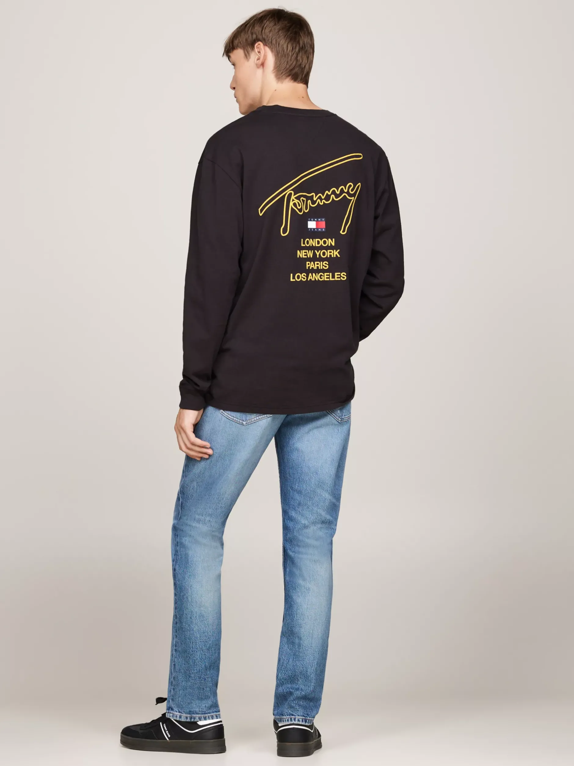 T-Shirty*Tommy Hilfiger Longsleeve Z Logo Z Podpisem BLACK