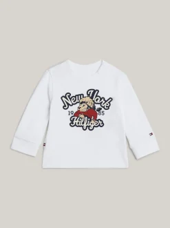 Dziewczynki|Chłopcy*Tommy Hilfiger Longsleeve Z Nadrukiem Z Logo WHITE