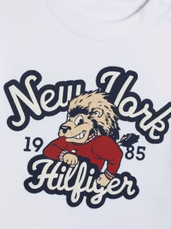 Dziewczynki|Chłopcy*Tommy Hilfiger Longsleeve Z Nadrukiem Z Logo WHITE