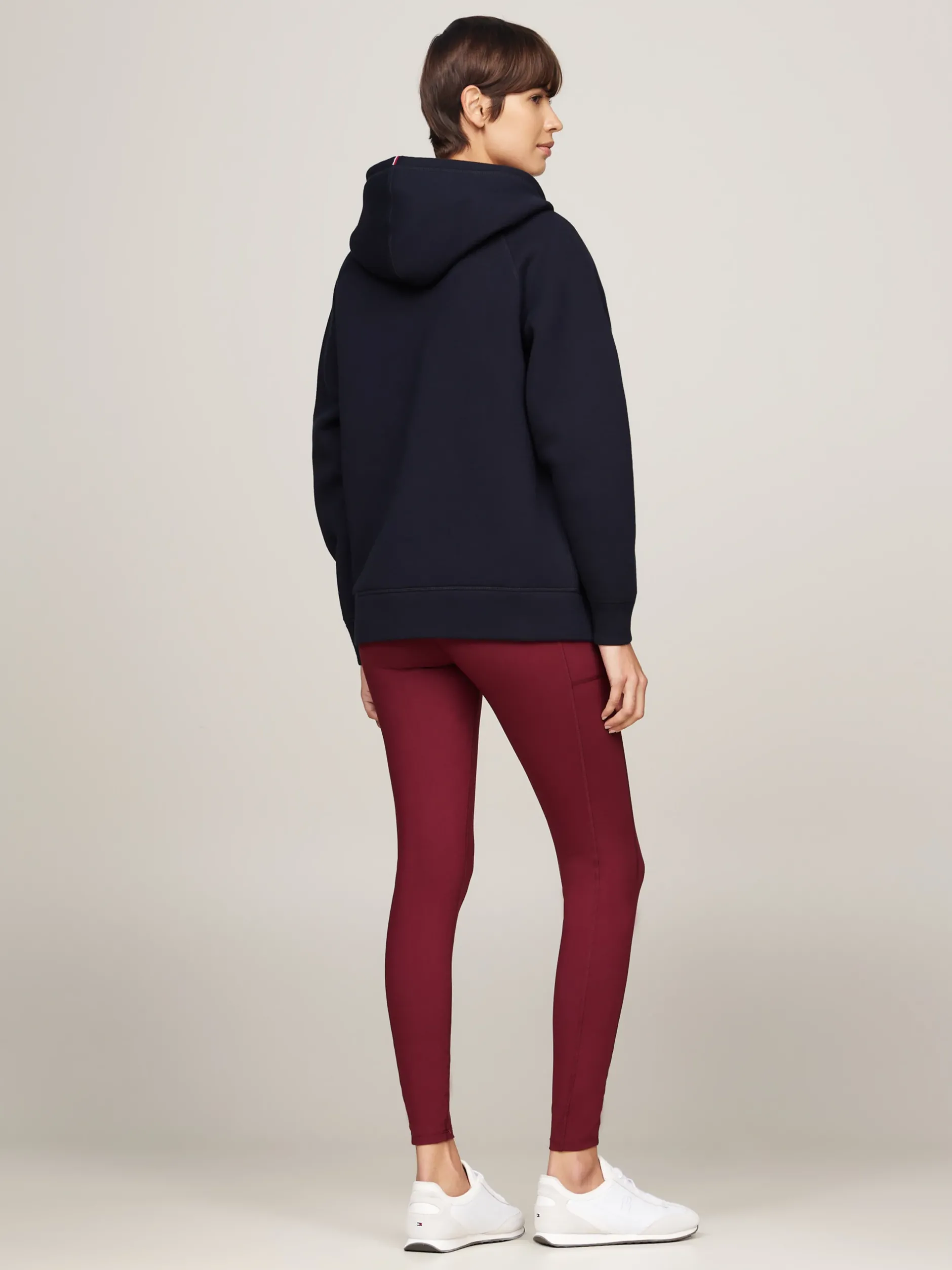 Bluzy Dresowe & Z Kapturem*Tommy Hilfiger Luźna Bluza Sportowa Z Kapturem DESERT SKY