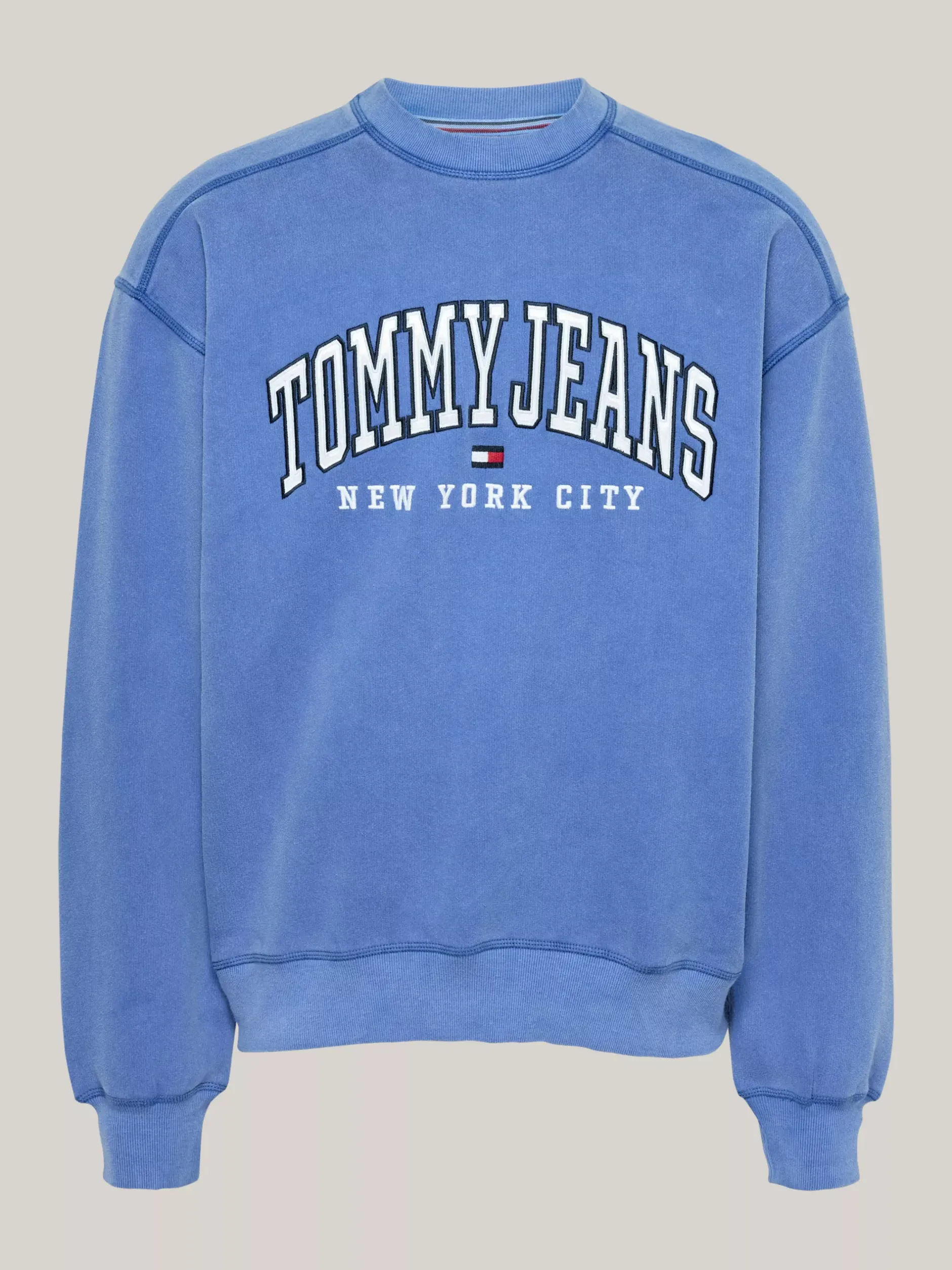 Bluzy Dresowe & Z Kapturem*Tommy Hilfiger Luźna Bluza W Uczelnianym Stylu BRIGHT BLUE