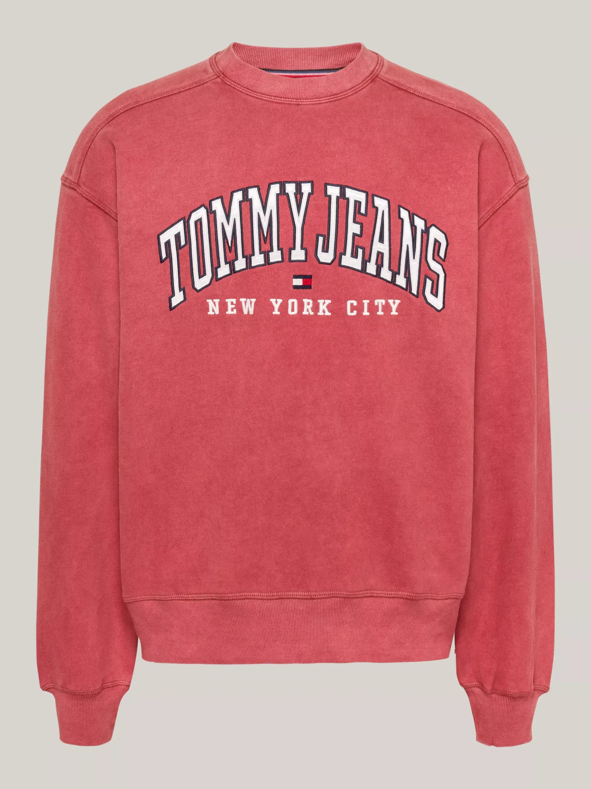 Bluzy Dresowe & Z Kapturem*Tommy Hilfiger Luźna Bluza W Uczelnianym Stylu REGATTA RED