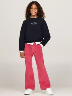 Bluzy Dresowe I Z Kapturem*Tommy Hilfiger Luźna Bluza Z Kaligrafowanym Logo DESERT SKY