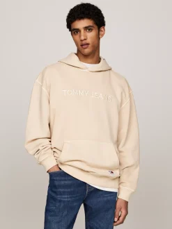 Bluzy Dresowe & Z Kapturem*Tommy Hilfiger Luźna Bluza Z Kapturem I Logo GENTLE GOLD
