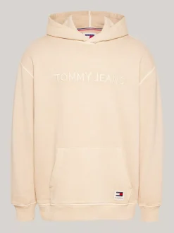 Bluzy Dresowe & Z Kapturem*Tommy Hilfiger Luźna Bluza Z Kapturem I Logo GENTLE GOLD