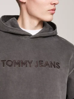 Bluzy Dresowe & Z Kapturem*Tommy Hilfiger Luźna Bluza Z Kapturem I Logo BLACK