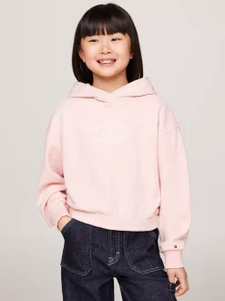 Bluzy Dresowe I Z Kapturem*Tommy Hilfiger Luźna Bluza Z Kapturem I Logo Hilfiger SOFT ROSE