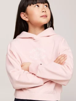 Bluzy Dresowe I Z Kapturem*Tommy Hilfiger Luźna Bluza Z Kapturem I Logo Hilfiger SOFT ROSE