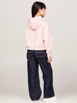 Bluzy Dresowe I Z Kapturem*Tommy Hilfiger Luźna Bluza Z Kapturem I Logo Hilfiger SOFT ROSE
