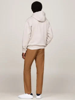 Bluzy Dresowe & Z Kapturem*Tommy Hilfiger Luźna Bluza Z Kapturem I Naszywką Z Logo HEATHERED PEBBLE