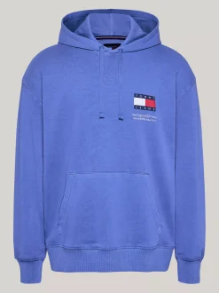 Bluzy Dresowe & Z Kapturem*Tommy Hilfiger Luźna Bluza Z Kapturem Z Grafiką Z Tyłu BRIGHT BLUE