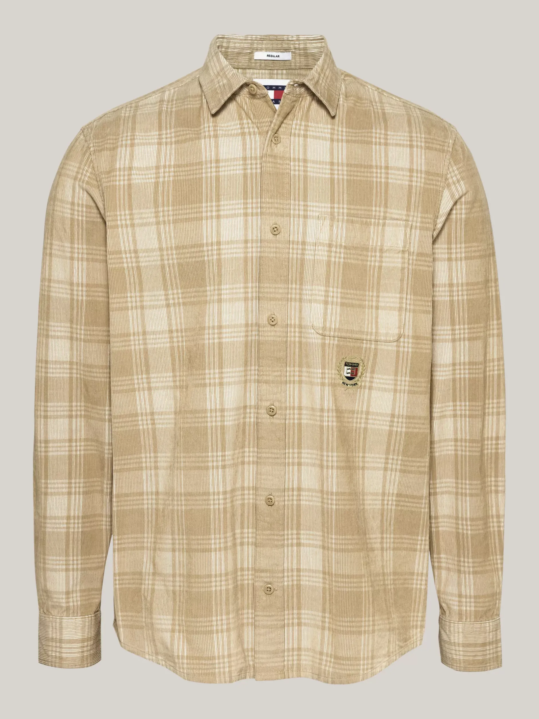 Koszule*Tommy Hilfiger Luźna Koszula W Kratę GENTLE GOLD