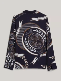 Stroje Domowe*Tommy Hilfiger Luźna Koszula We Wzór Z Emblematem DESERT SKY