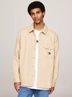 Koszule*Tommy Hilfiger Luźna Koszula Wierzchnia Z Kieszenią GENTLE GOLD