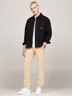 Koszule*Tommy Hilfiger Luźna Koszula Wierzchnia Z Kieszenią BLACK