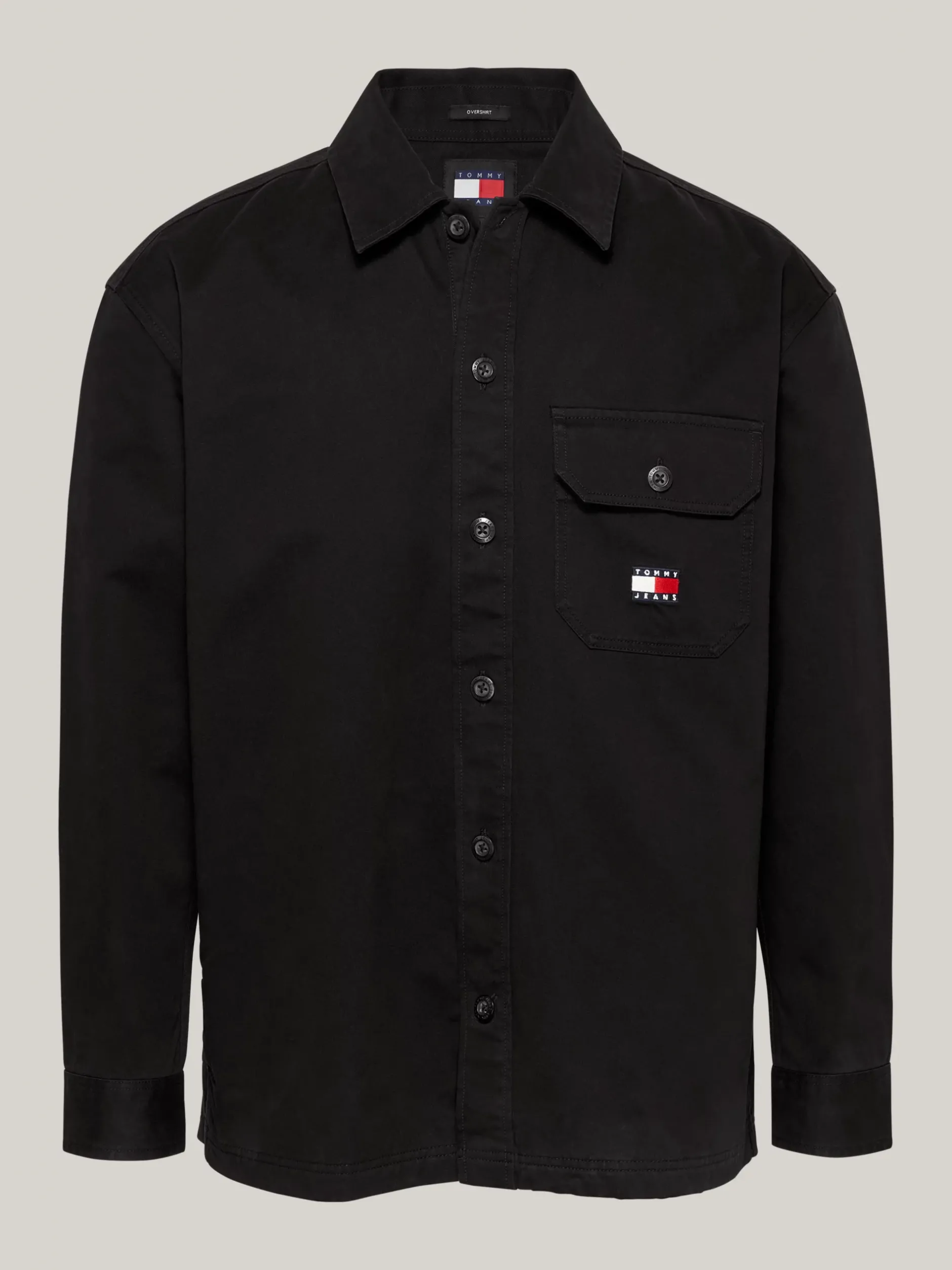 Koszule*Tommy Hilfiger Luźna Koszula Wierzchnia Z Kieszenią BLACK