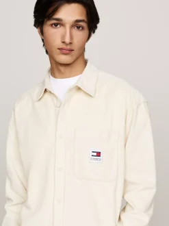 Koszule*Tommy Hilfiger Luźna Koszula Ze Sztruksu NEWSPRINT