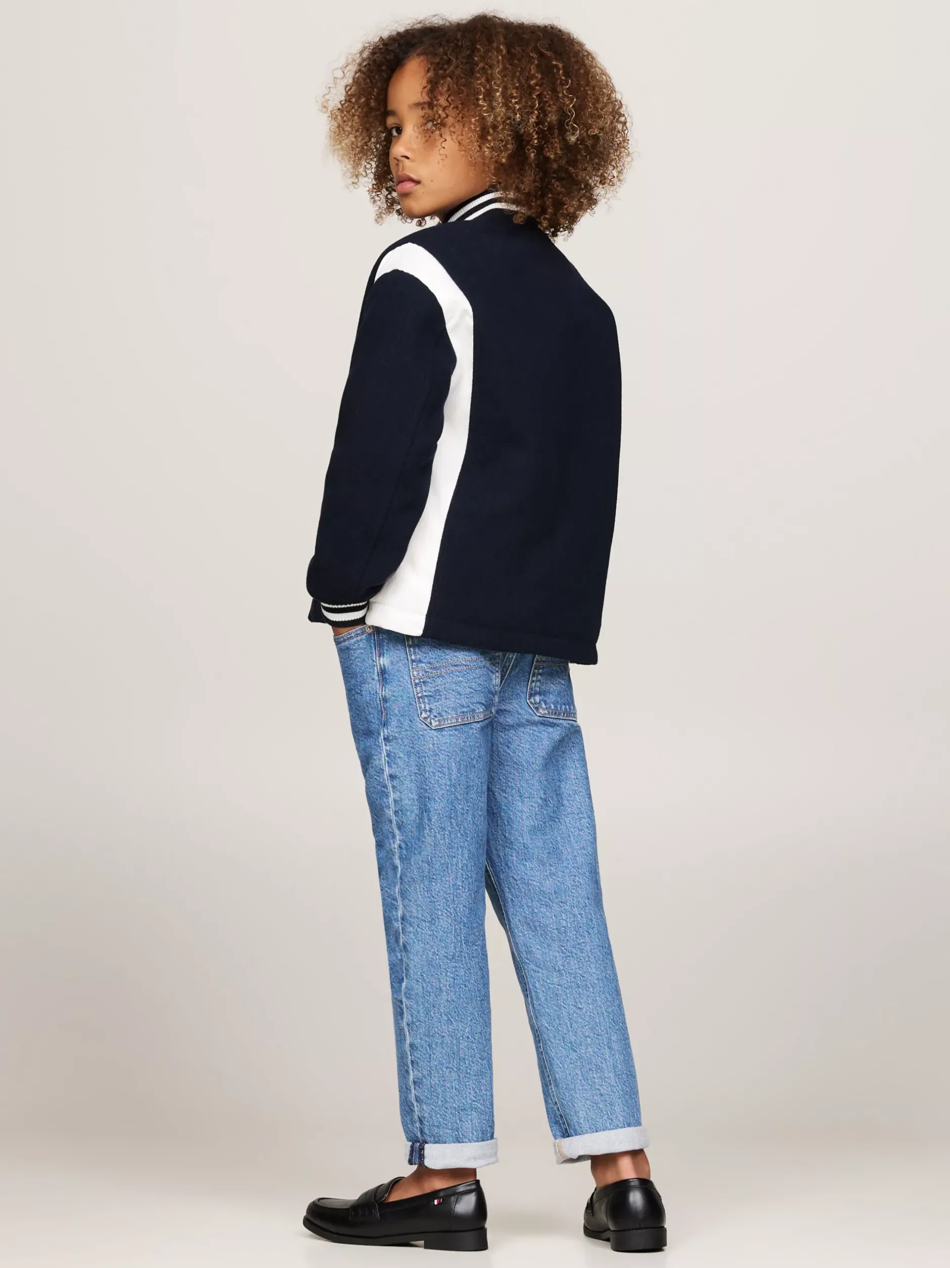 Kurtki*Tommy Hilfiger Luźna Kurtka Bomber Z Blokami Kolorów DESERT SKY