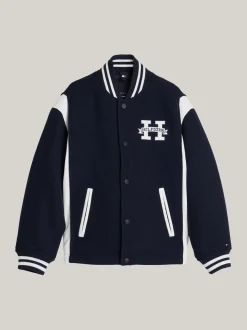 Kurtki*Tommy Hilfiger Luźna Kurtka Bomber Z Blokami Kolorów DESERT SKY