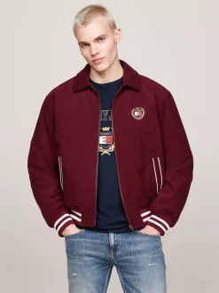 Kurtki & Płaszcze|Bomberki*Tommy Hilfiger Luźna Kurtka Ze Sztruksu DEEP ROUGE