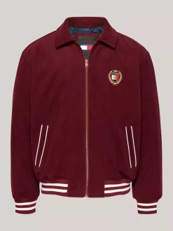 Kurtki & Płaszcze|Bomberki*Tommy Hilfiger Luźna Kurtka Ze Sztruksu DEEP ROUGE