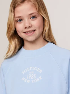 Sukienki*Tommy Hilfiger Luźna Sukienka Dzianinowa Essential Z Logo VESSEL BLUE