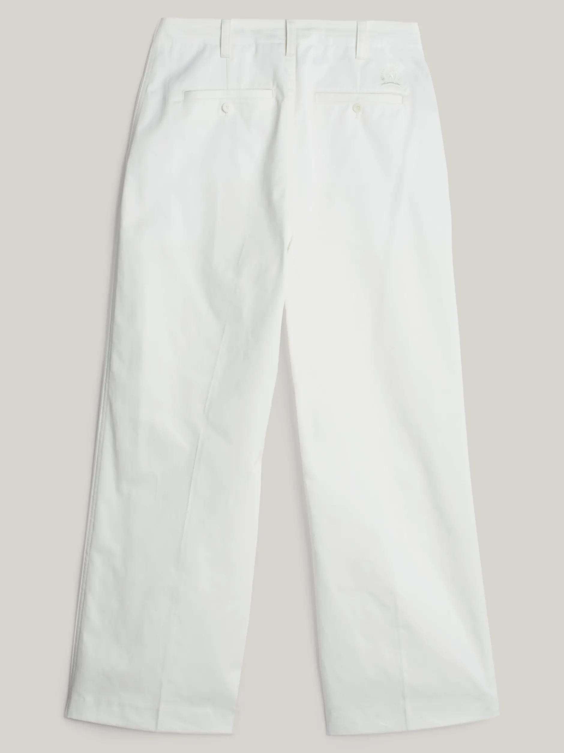 Spodnie*Tommy Hilfiger Luźne Chinosy Z Emblematem IVORY