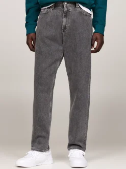 Jeansy*Tommy Hilfiger Luźne Jeansy Isaac Z Efektem Wyblaknięcia DENIM BLACK