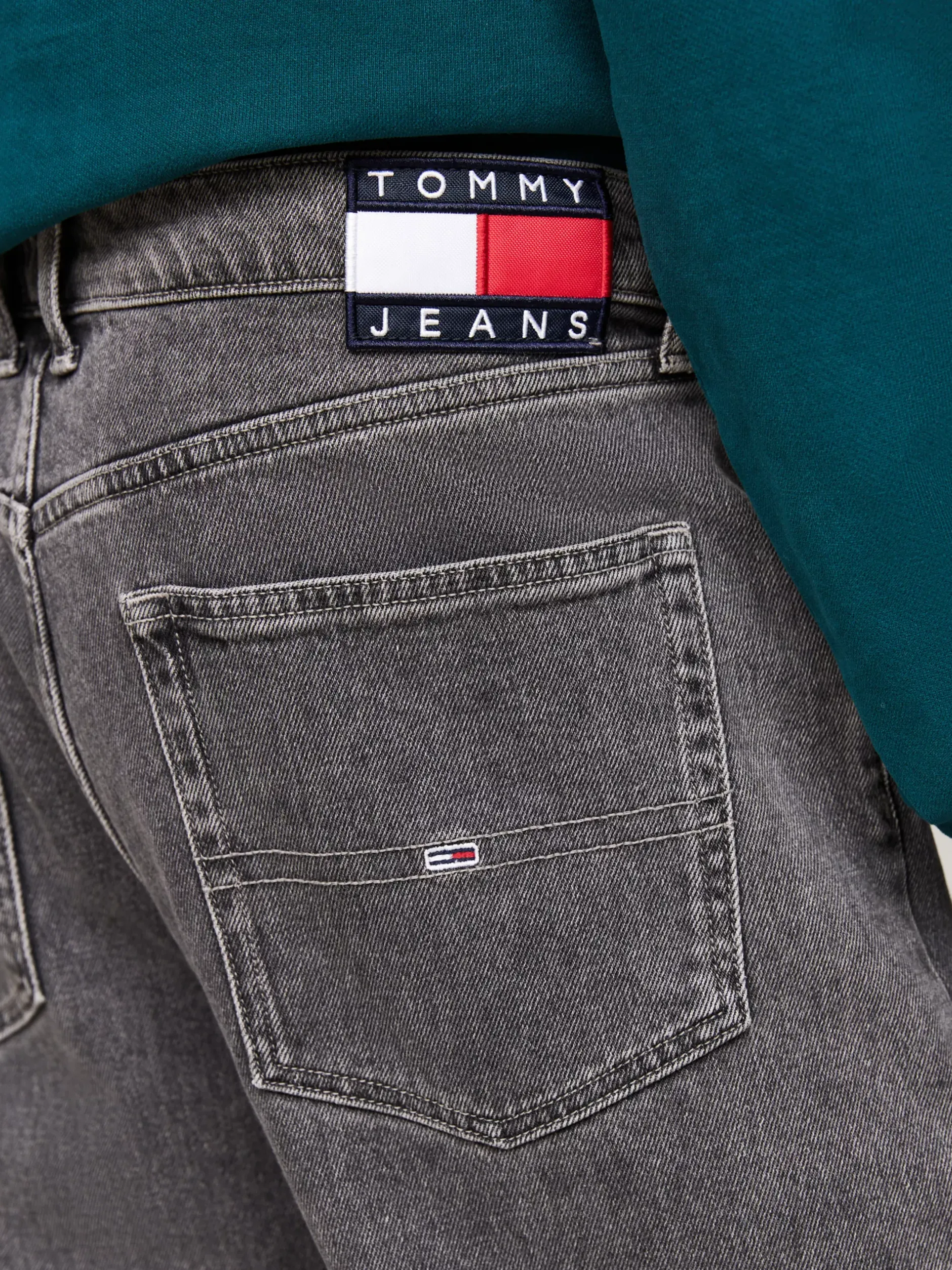 Jeansy*Tommy Hilfiger Luźne Jeansy Isaac Z Efektem Wyblaknięcia DENIM BLACK
