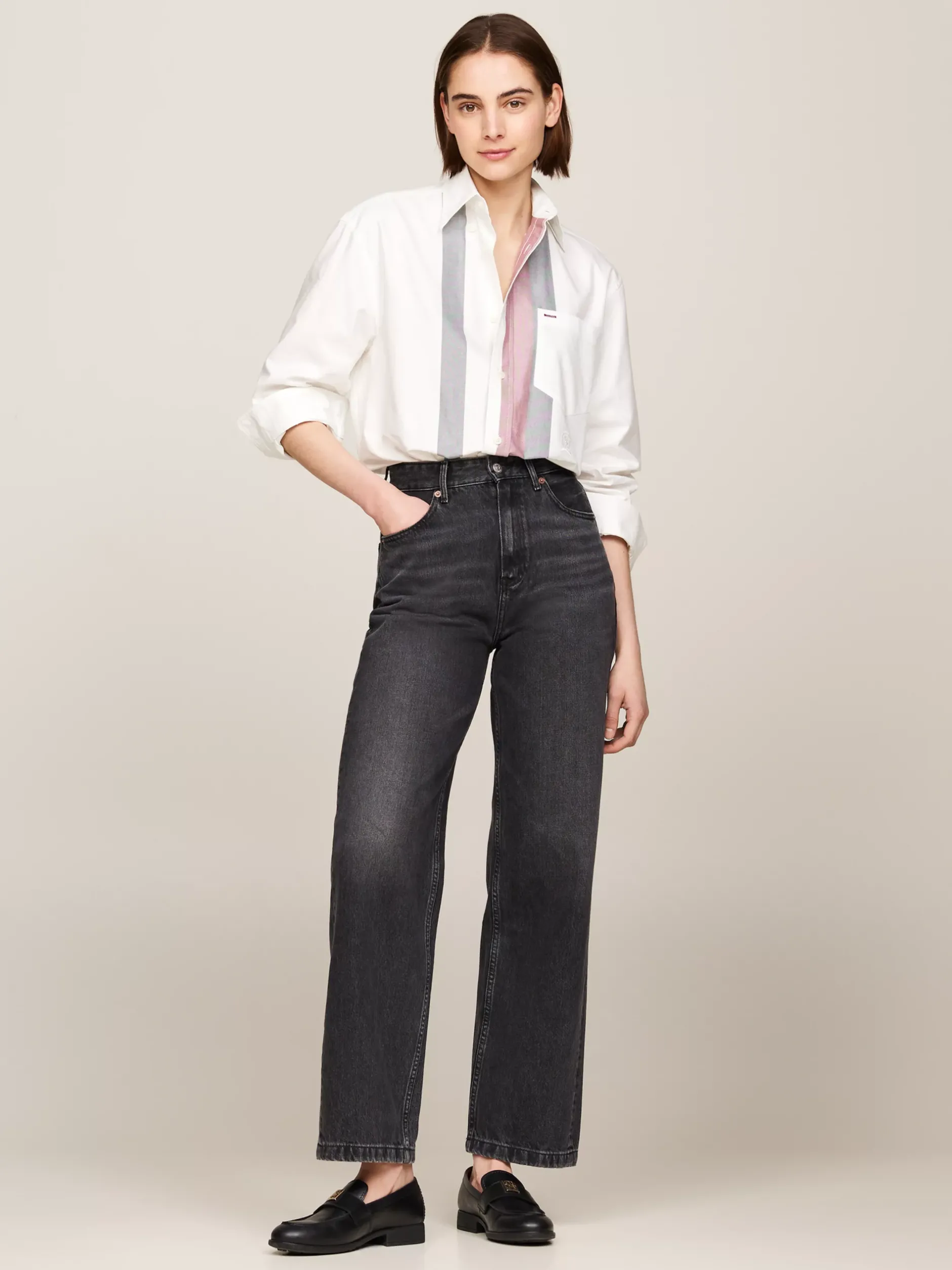 Jeansy*Tommy Hilfiger Luźne Jeansy Z Wysokim Stanem CAL