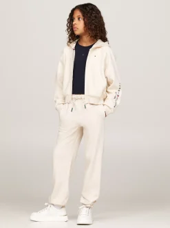 Spodnie, Szorty I Spódnice*Tommy Hilfiger Luźne Joggery Curved W Stylu Varsity Z Logo HEATHERED OAT