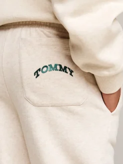 Spodnie, Szorty I Spódnice*Tommy Hilfiger Luźne Joggery Curved W Stylu Varsity Z Logo HEATHERED OAT