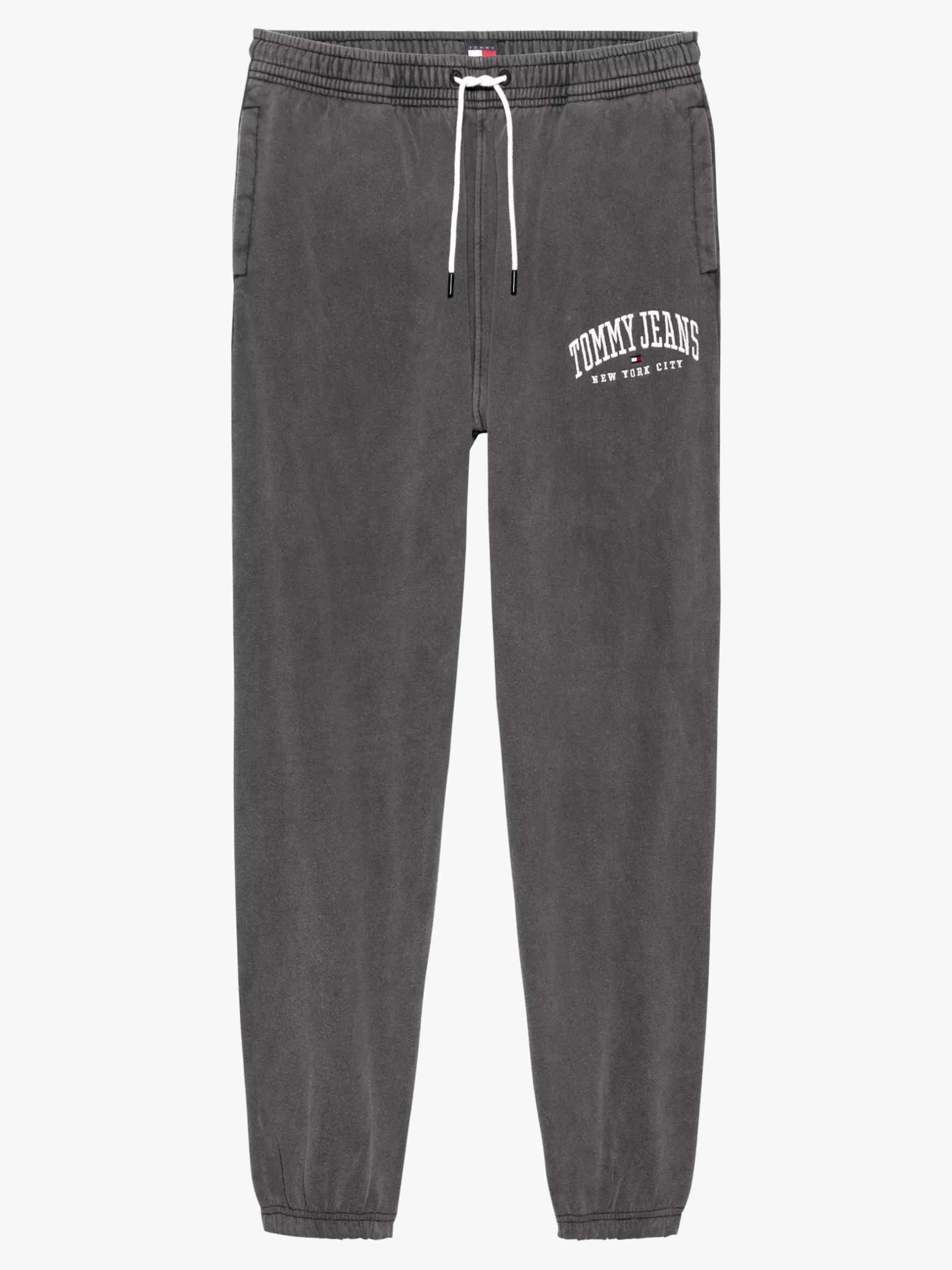 Spodnie*Tommy Hilfiger Luźne Joggery W Uczelnianym Stylu BLACK
