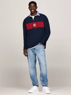 Jeansy*Tommy Hilfiger Luźne Spodnie Isaac Ze Zwężanymi Nogawkami DENIM MEDIUM