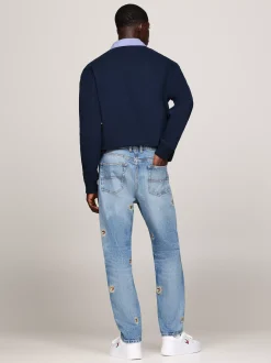 Jeansy*Tommy Hilfiger Luźne Spodnie Isaac Ze Zwężanymi Nogawkami DENIM MEDIUM
