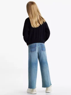 Dzianina*Tommy Hilfiger Luźny Kardigan Ze Splotem Warkoczowym DESERT SKY