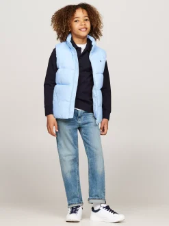 Kurtki*Tommy Hilfiger Luźny Ocieplany Bezrękawnik VESSEL BLUE